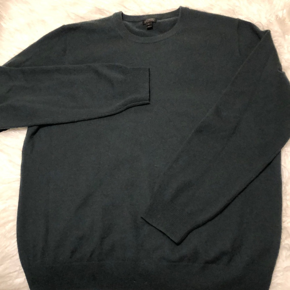 J Crew hunter green 100% cashmere sweater size XL